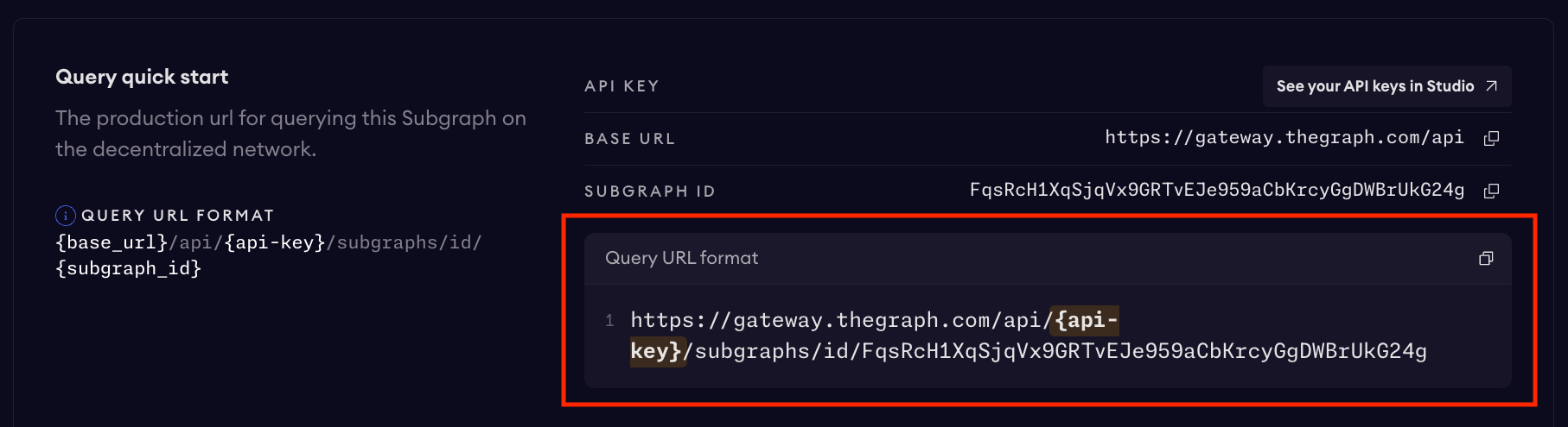 Query Subgraph URL